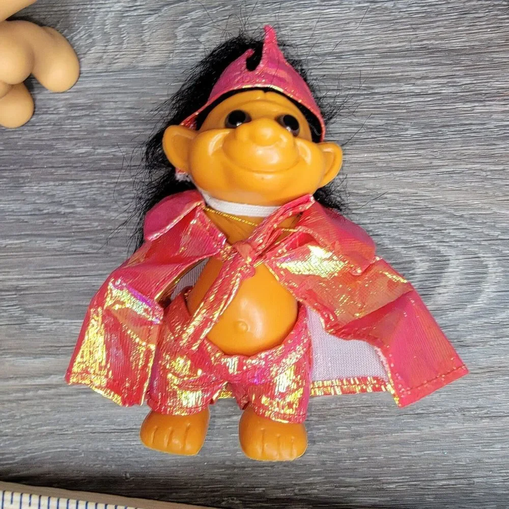 Vtg‎ Troll Doll Troll-Kins Lot of 3 Outfit Toy RUSS Trolls Male Dress Up